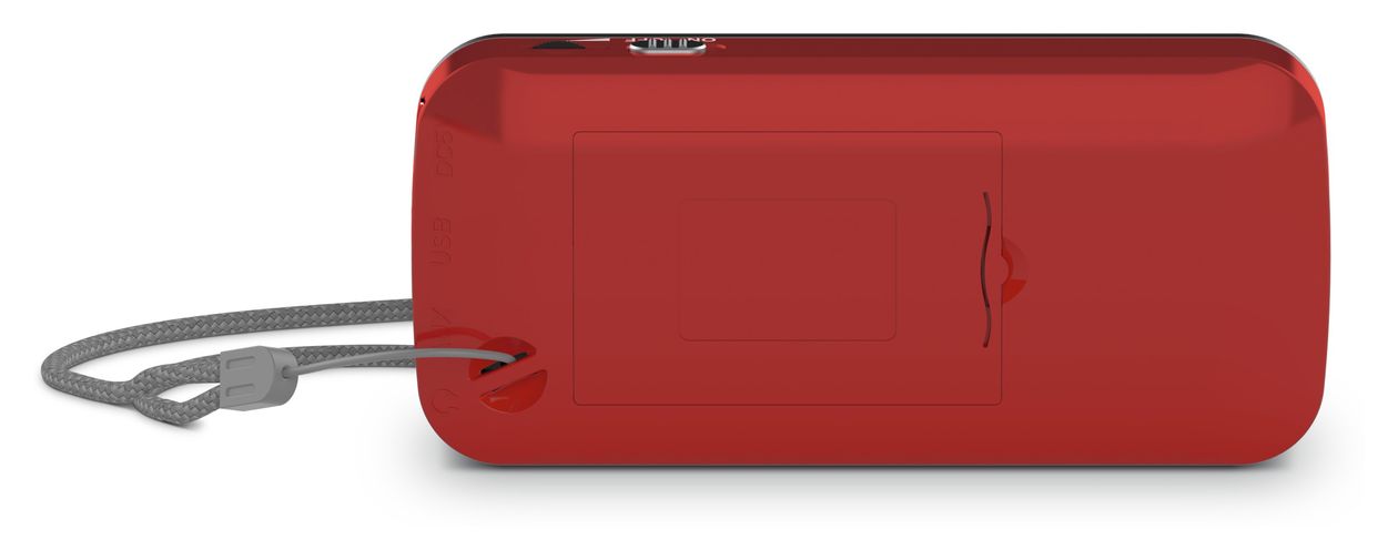 TechniRadio RDR DAB+, FM Radio Tragbar  (Schwarz, Rot) 