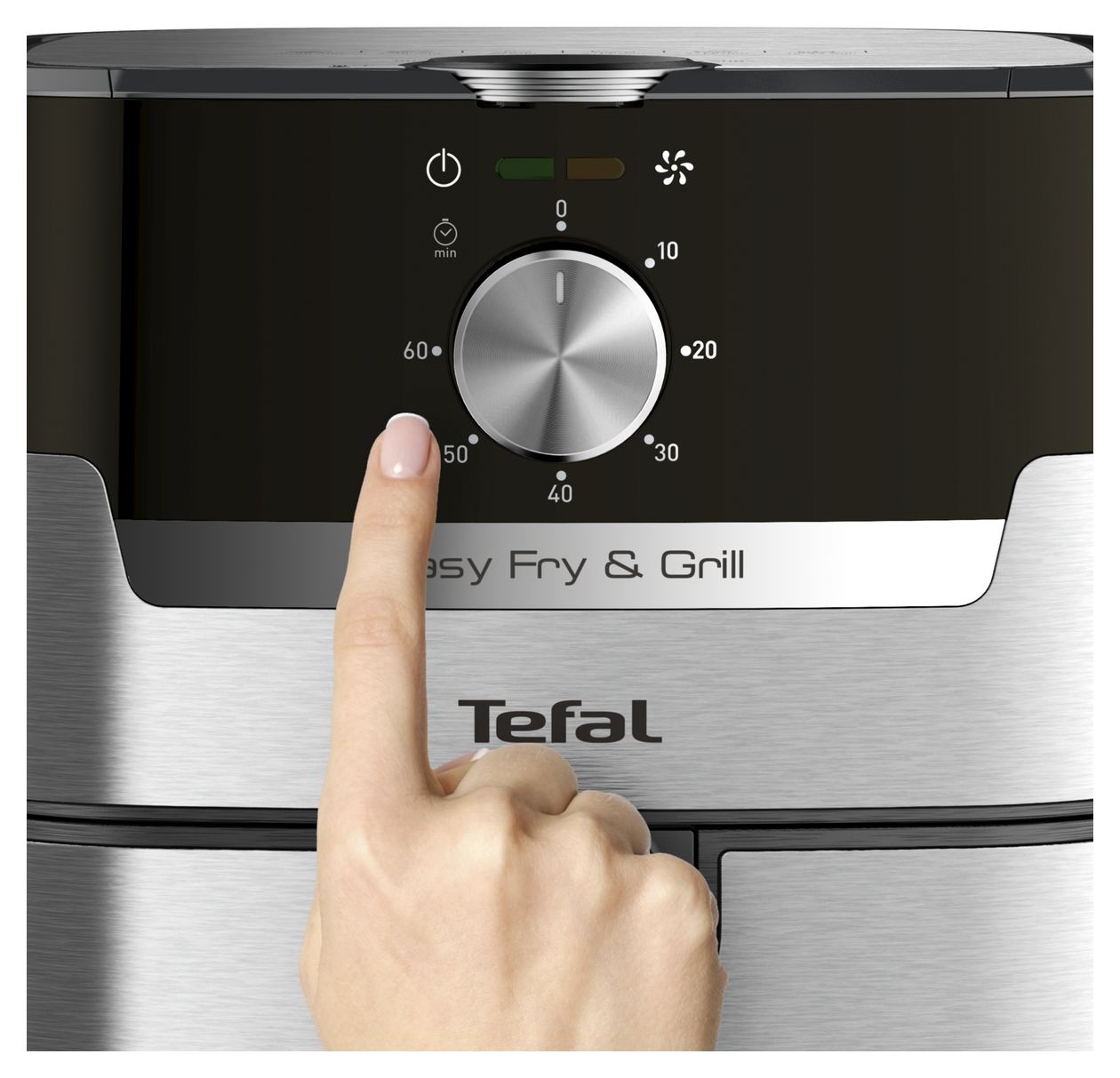 EY501D Easy Fry & Grill Classic Heißluftfritteuse 4,2 l 1550 W  (Edelstahl) 