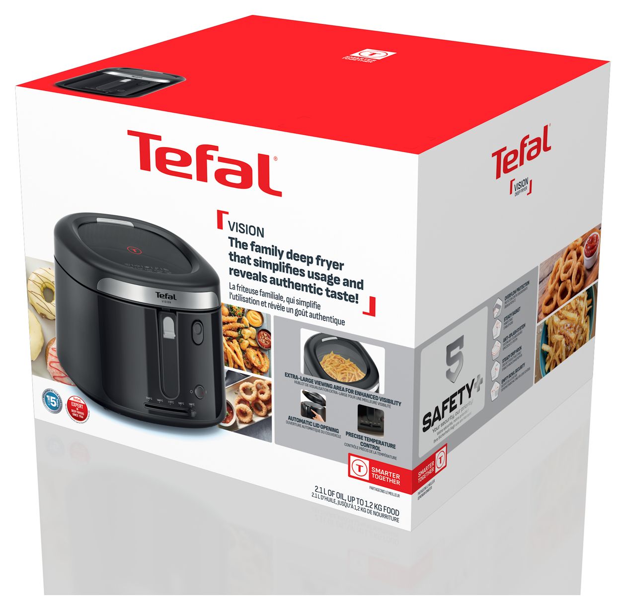 FF2528E0 Vision Fritteuse 2,1 l 1900 W  (Schwarz) 