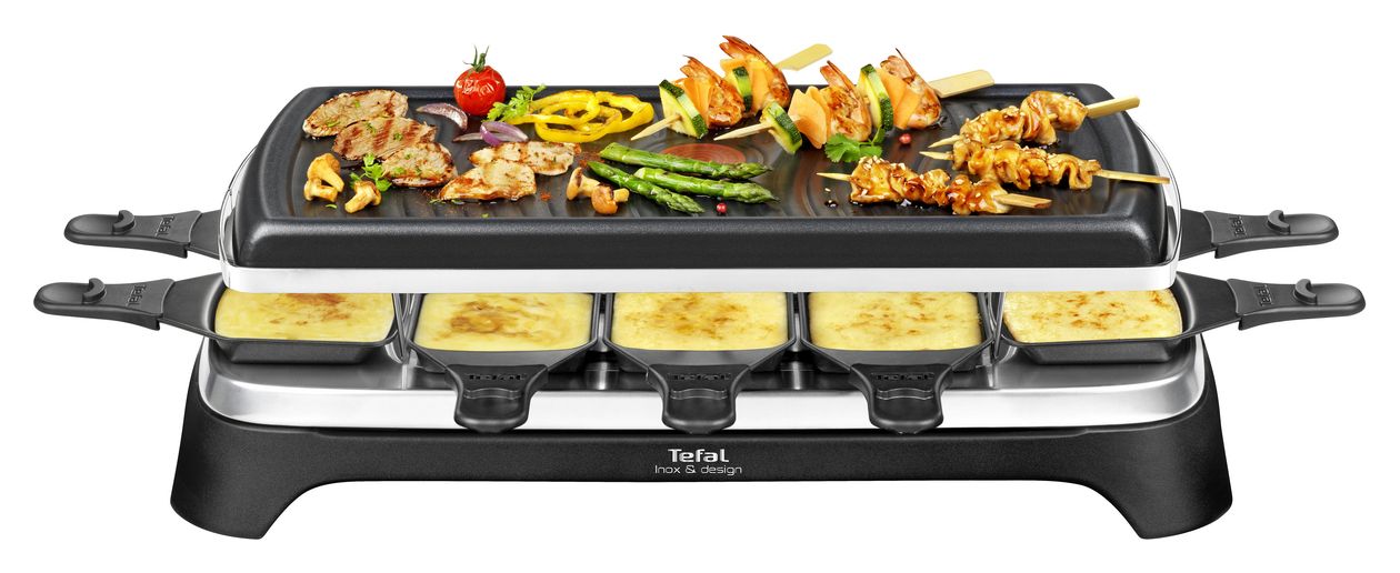 RE4588 Ambiance Raclette für 10 Personen 1350 W  (Schwarz/Edelstahl) 