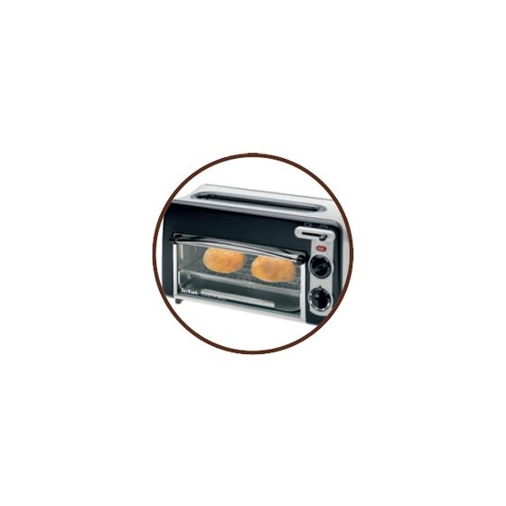 TL6008 Toast n' Grill A12 Toaster 1300 W 2 Scheibe(n)  (Aluminium, Schwarz) 