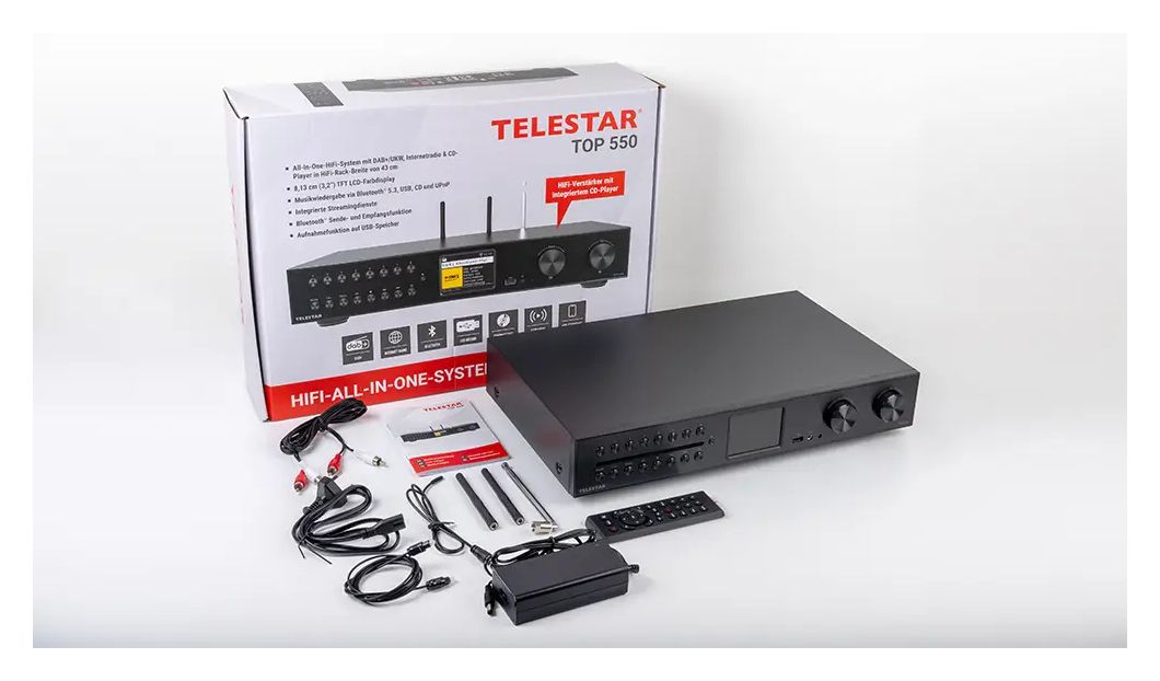 Top 550 Bluetooth DAB+, FM Radio Internet  (Schwarz, Metallisch) 