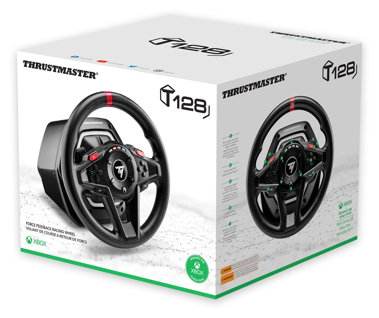 T128 Analog / Digital Lenkrad + Pedale für PC, Xbox One, Xbox Series S, Xbox Series X, Xbox One X, Xbox One S  (Schwarz) 