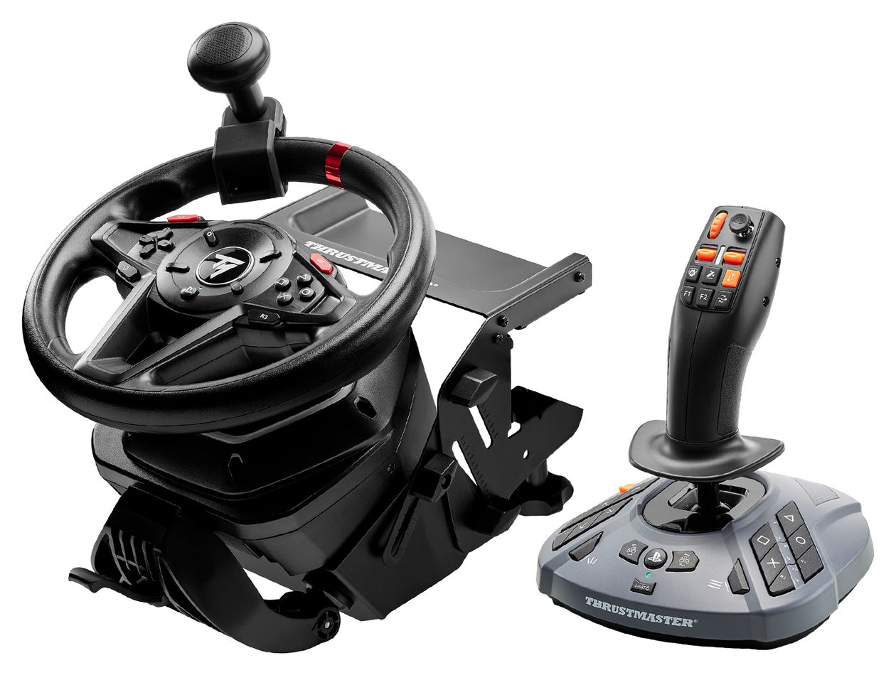 T128 SimTask Farming Pack Lenkrad + Pedale + Schalthebel für PC, PlayStation PS4, PlayStation PS5  (Schwarz) 