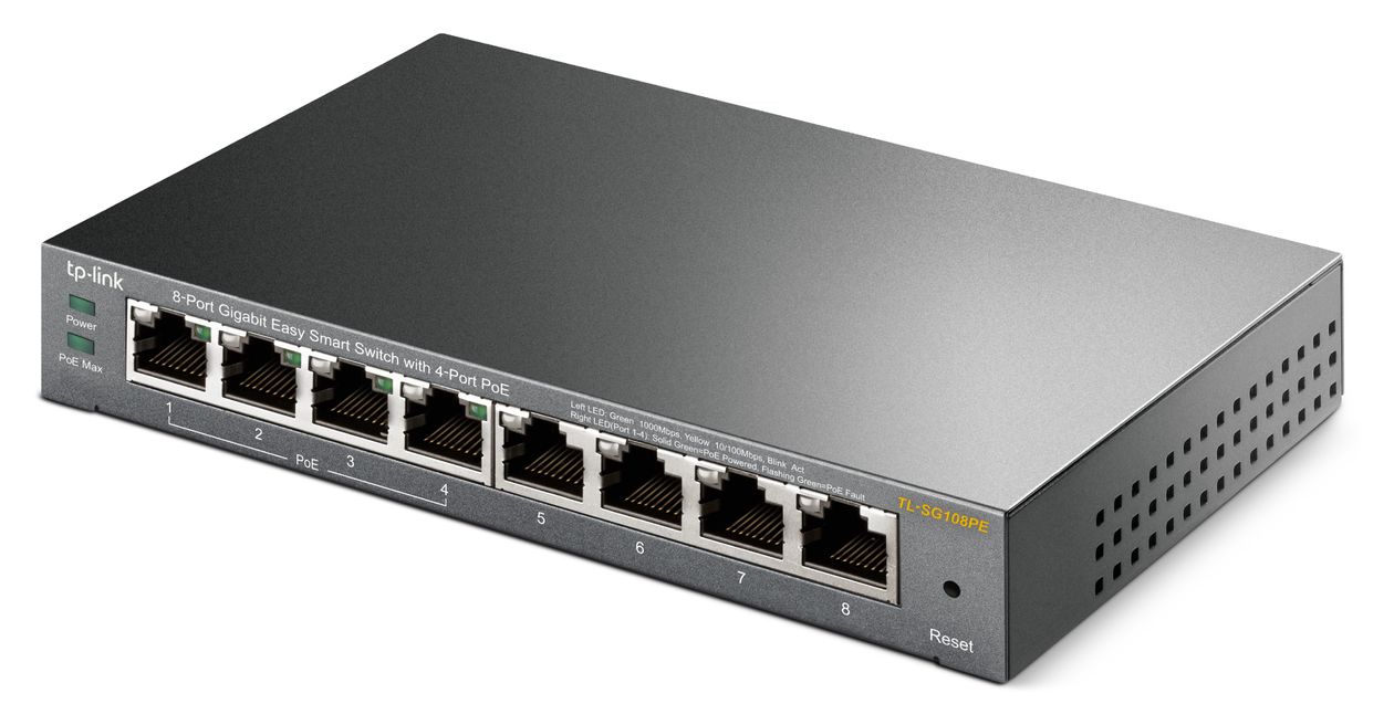 8-Port Gigabit Easy Smart Switch mit 4-Port PoE+ 