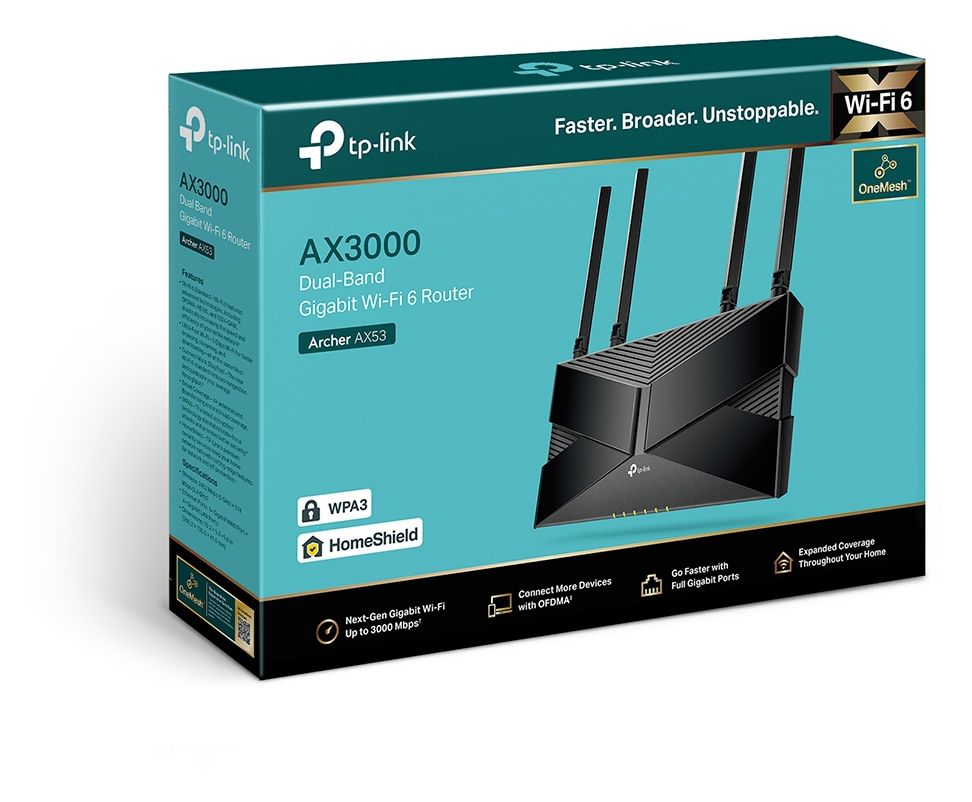 Archer AX53 WiFi 6 Router Dual-Band (2,4 GHz/5 GHz) 574 Mbit/s 