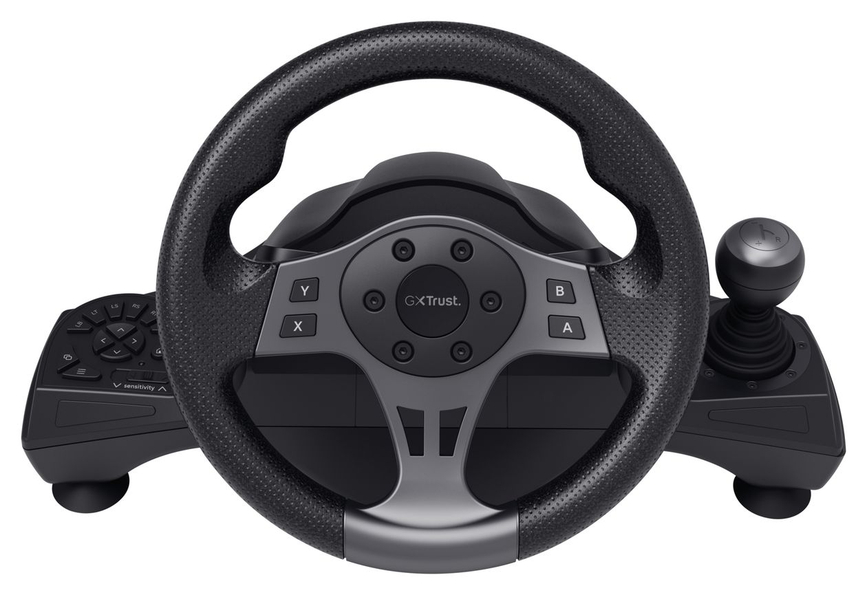 GXT289 Movi Lenkrad + Pedale für Nintendo Switch, PlayStation 4, Xbox One S, Xbox One X, Xbox Series S, Xbox Series X  (Schwarz) 