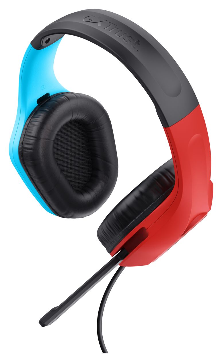 GXT416 Zirox Over Ear Kopfhörer Kabelgebunden  (Schwarz, Cyan, Rot) 