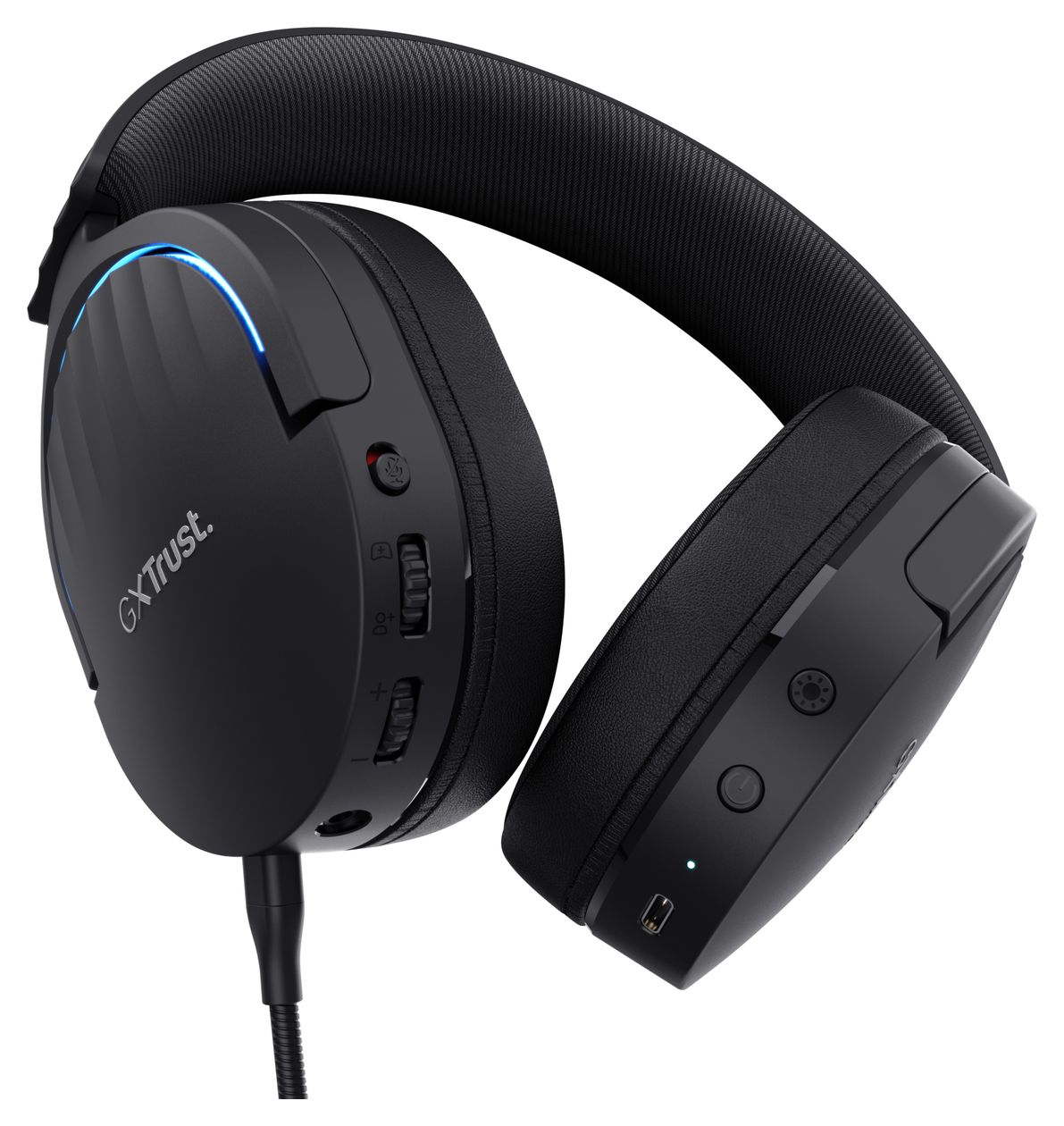 GXT491 Fayzo Bluetooth Kopfhörer kabelgebunden&kabellos 22 h Laufzeit USB Typ-C  (Schwarz) 