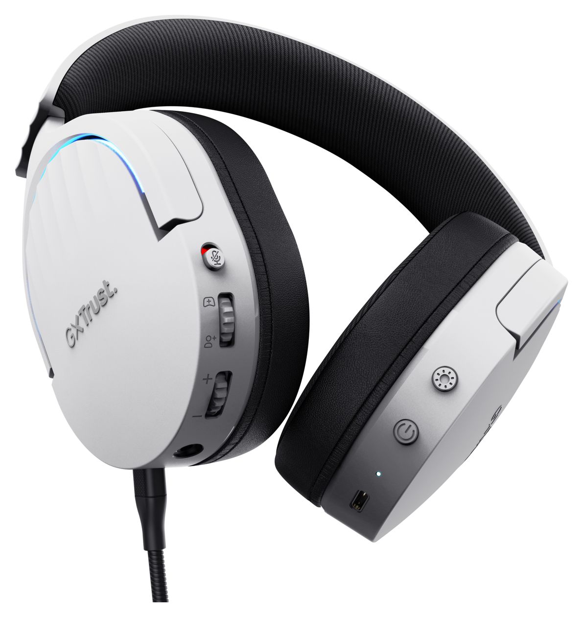 GXT491 Fayzo Bluetooth Kopfhörer kabelgebunden&kabellos 22 h Laufzeit USB Typ-C  (Schwarz, Weiß) 
