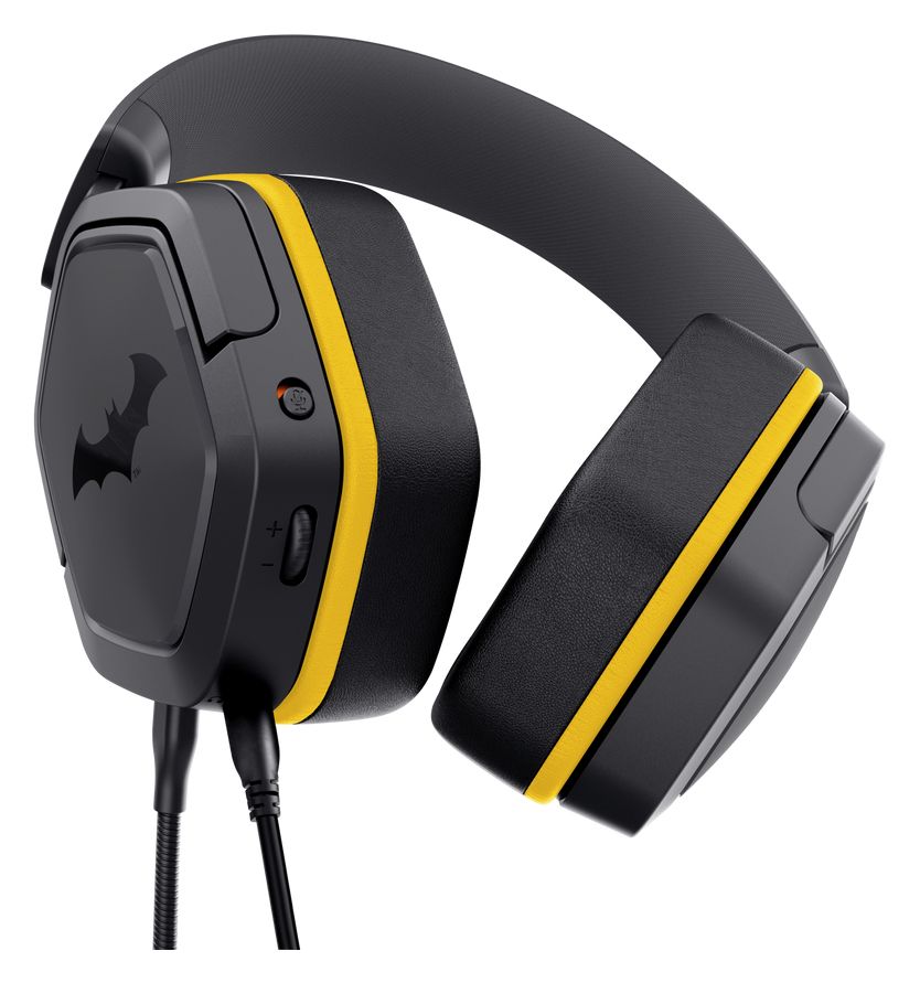 GXT492BM Carus Batman Over Ear Kopfhörer Kabelgebunden  (Schwarz, Gelb) 