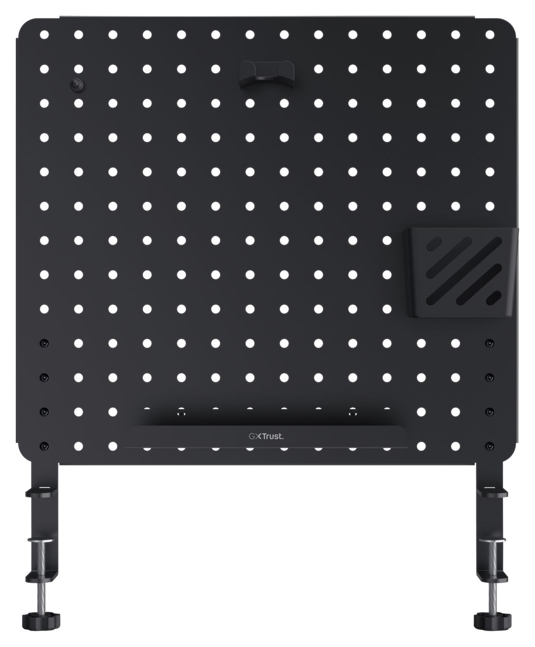 GXT724 Vesto Lochbrett aus Metall für einen aufgeräumten Schreibtisch (Schwarz) 