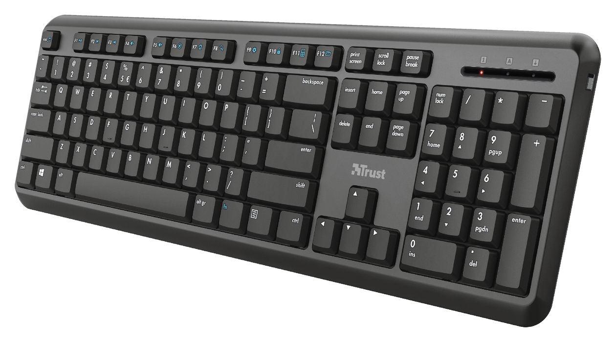 Ody Büro Tastatur RF Wireless 2.4 GHz  (Schwarz) 