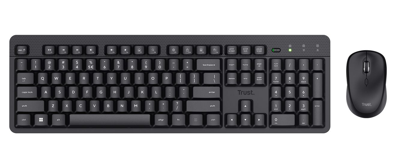 Ody II Tastatur-Maus-Set Büro Tastatur QWERTZ RF Wireless  (Schwarz) 