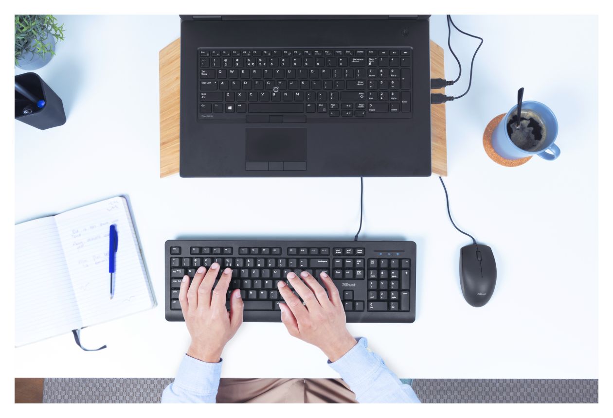 Primo Büro Tastatur USB  (Schwarz) 