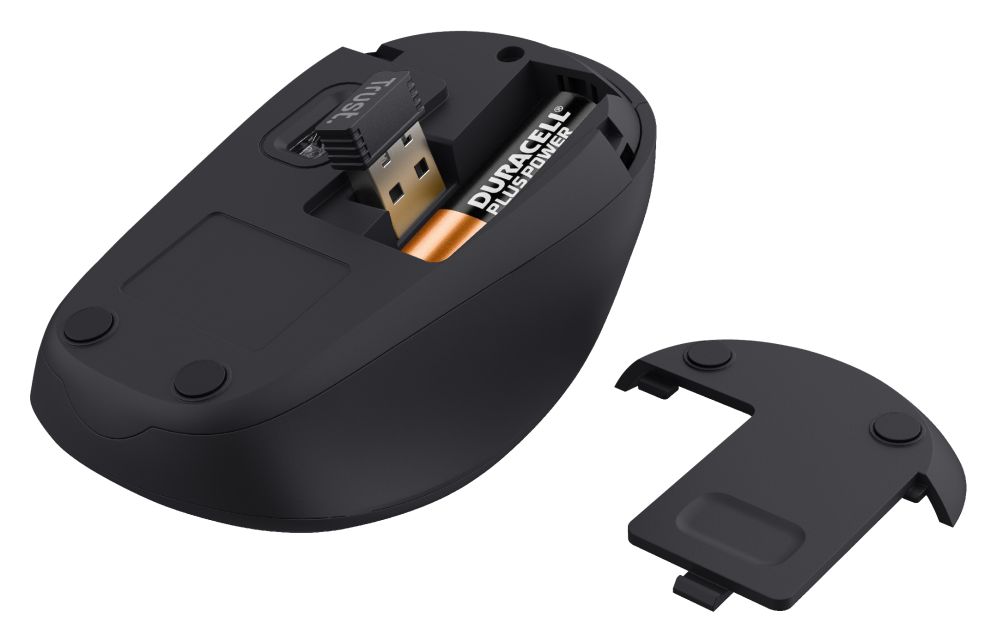 Yvi+ 1600 DPI Büro Maus Optisch  (Schwarz, Rot) 