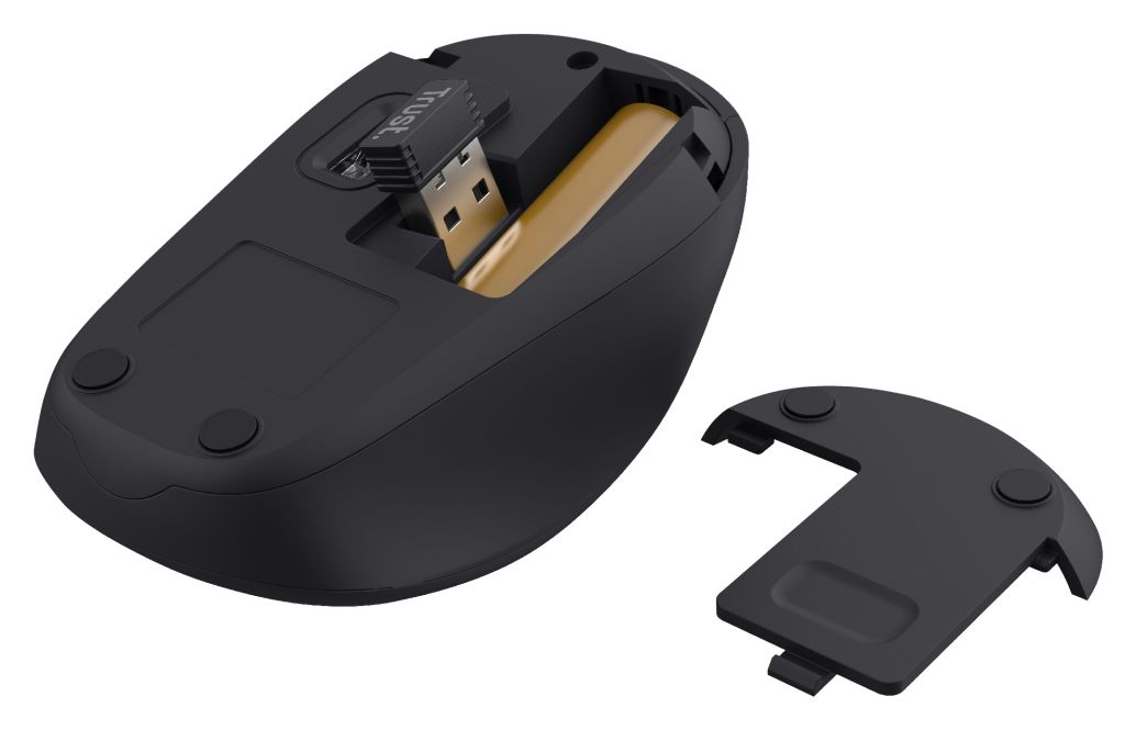 Yvi 1600 DPI Büro Maus Optisch  (Schwarz, Blau) 