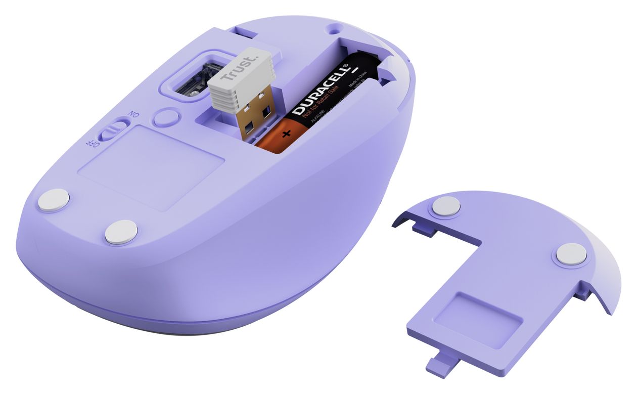 Yvi+ 1600 DPI Universal Maus Optisch  (Violett) 