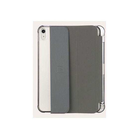 Satin Folio aus Polycarbonat, Thermoplastische Polyurethane (TPU) für Apple iPad A16 und iPad 10.Gen bis 27,7 cm (10.9") Schockresistent (Grau, Transparent) 