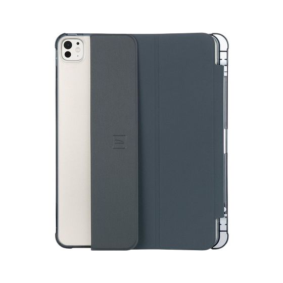 Satin Folio aus Kunststoff für Apple iPad Pro 13 Zoll M4 bis 33 cm (13") Schockresistent (Dunkelblau) 