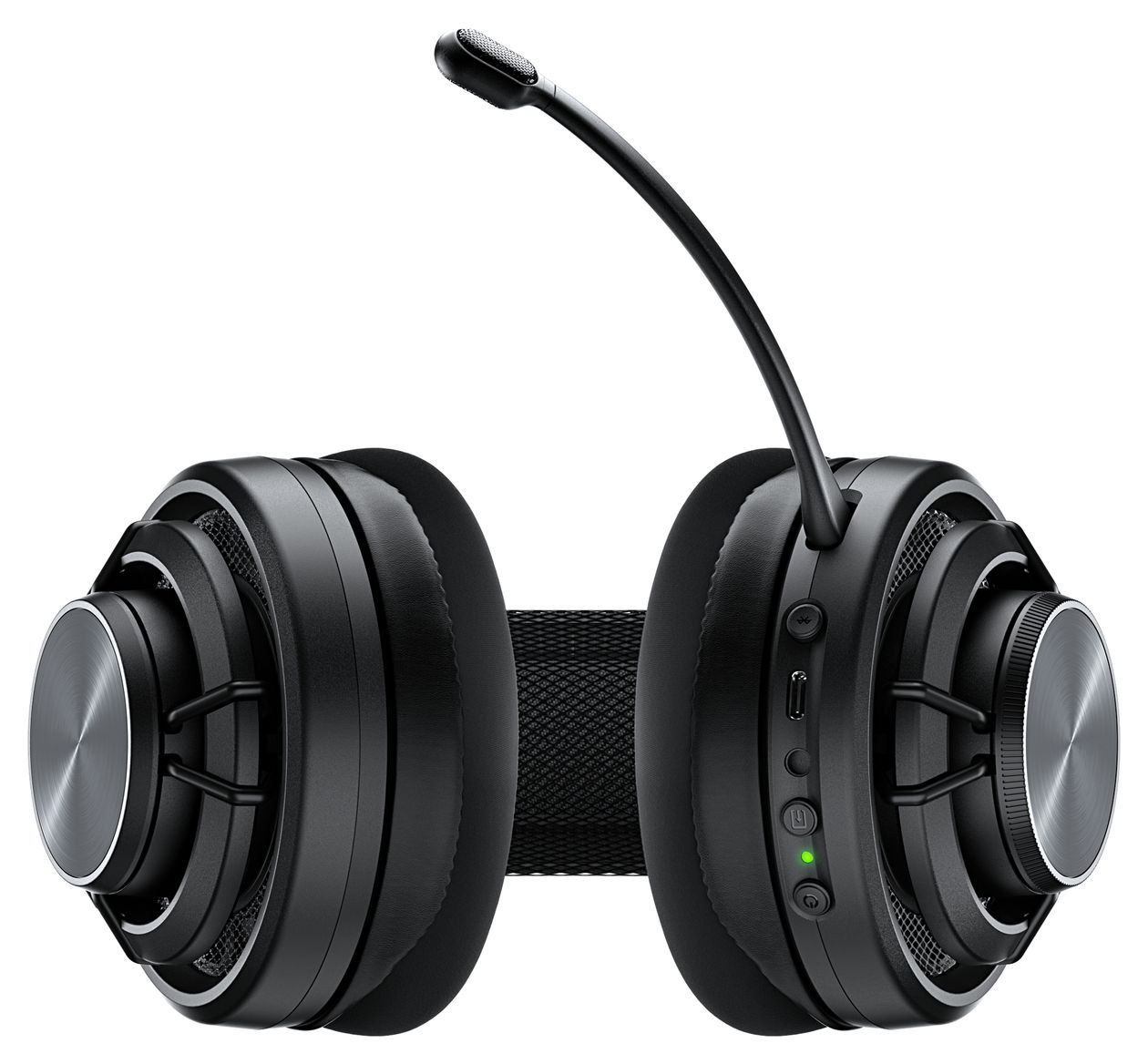 Atlas Air Gaming Over Ear Bluetooth Kopfhörer kabelgebunden&kabellos 50 h Laufzeit  (Schwarz) 