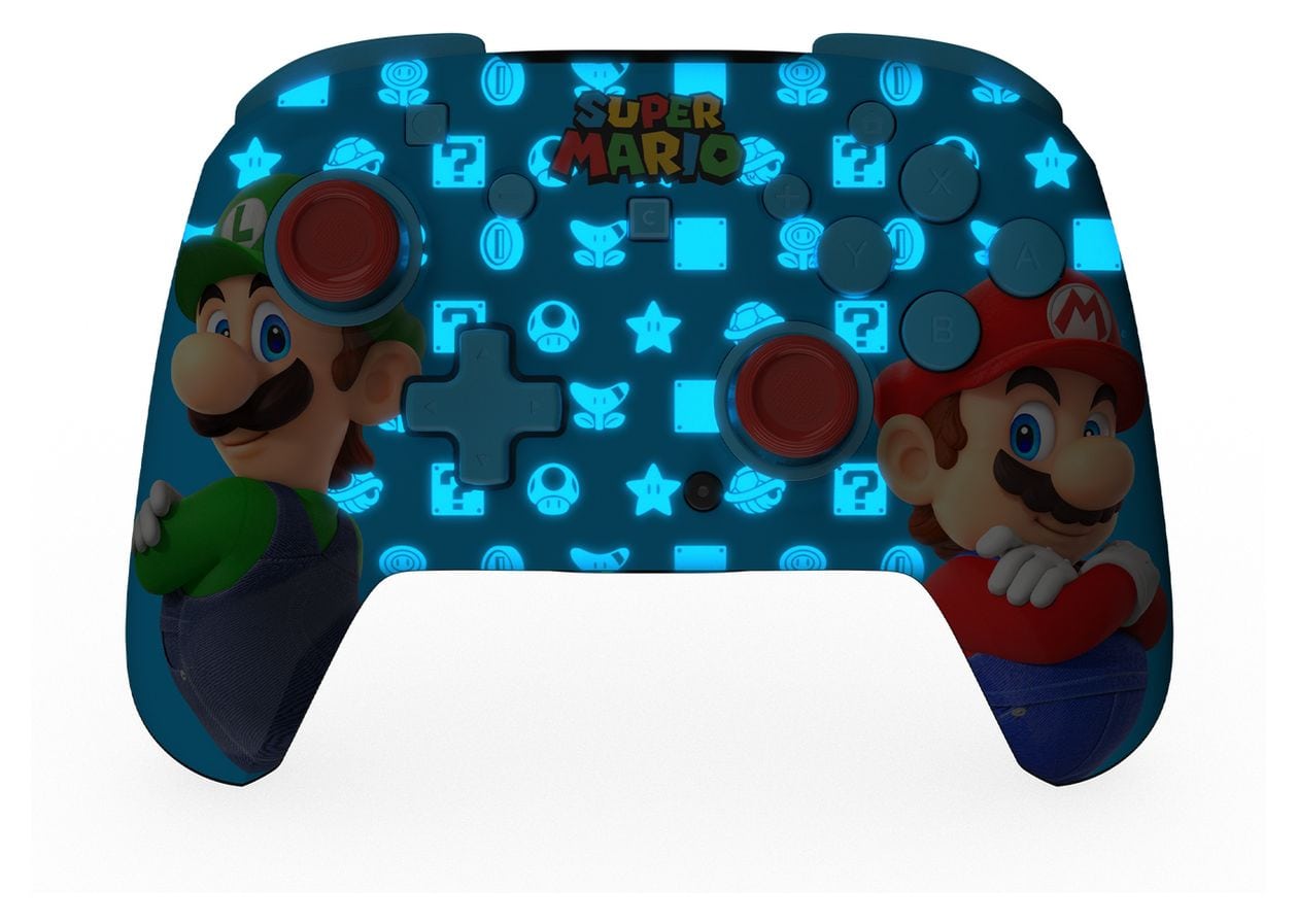Rematch Wireless Controller Super Mario: Mario & Luigi Gamepad für Nintendo Switch, Nintendo Switch 2, Nintendo Switch Lite, Nintendo Switch OLED  (Mehrfarbig) 