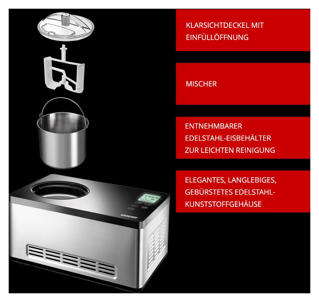 48845 Gusto 2 l Eismaschine 180 W 