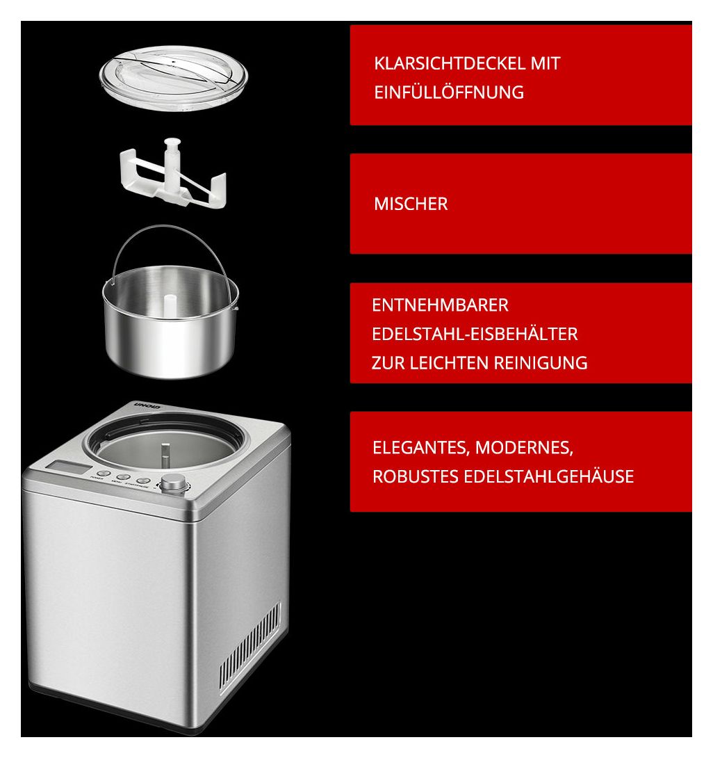 48880 Profi Plus 2,5 l Eismaschine 250 W 
