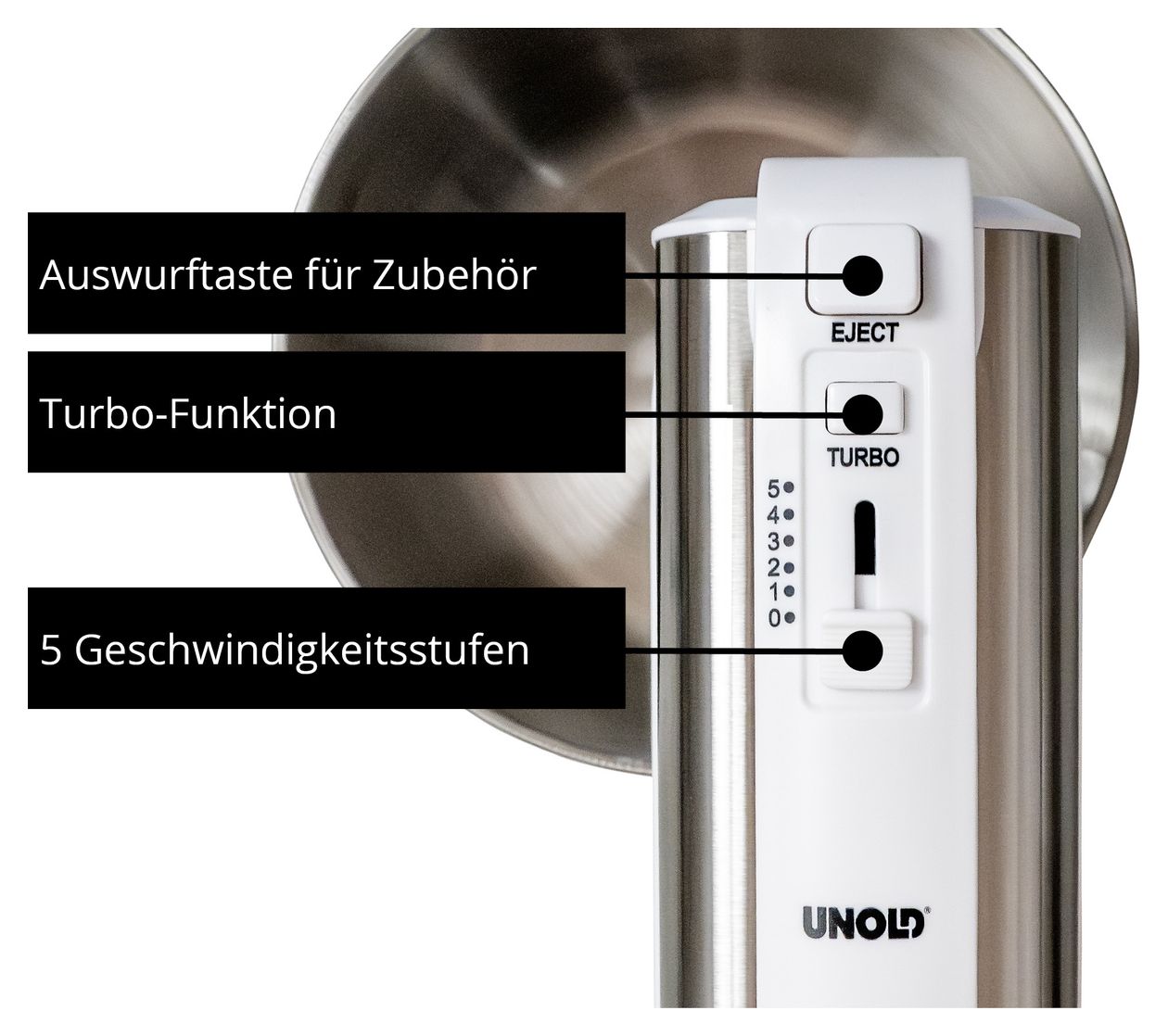 78720 Hannah Handmixer 500 W 5 Stufen  (Weiß) 