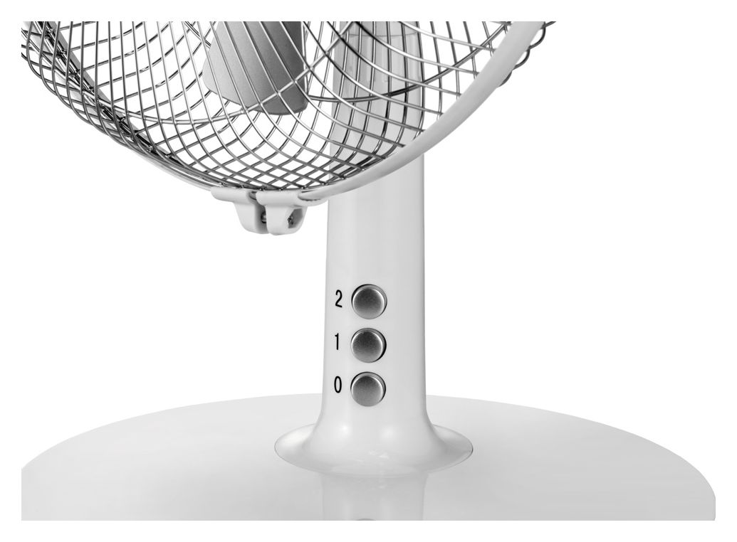 Silverline Ventilator Tisch neigbar  (Silber, Weiß) 