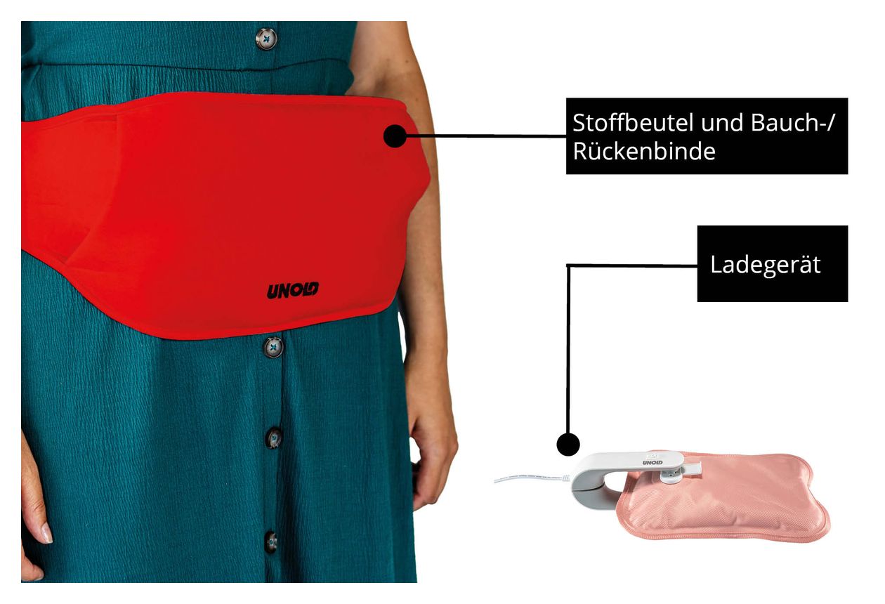 Wärmi elektrische Wärmflasche 380 W  (Rot) 