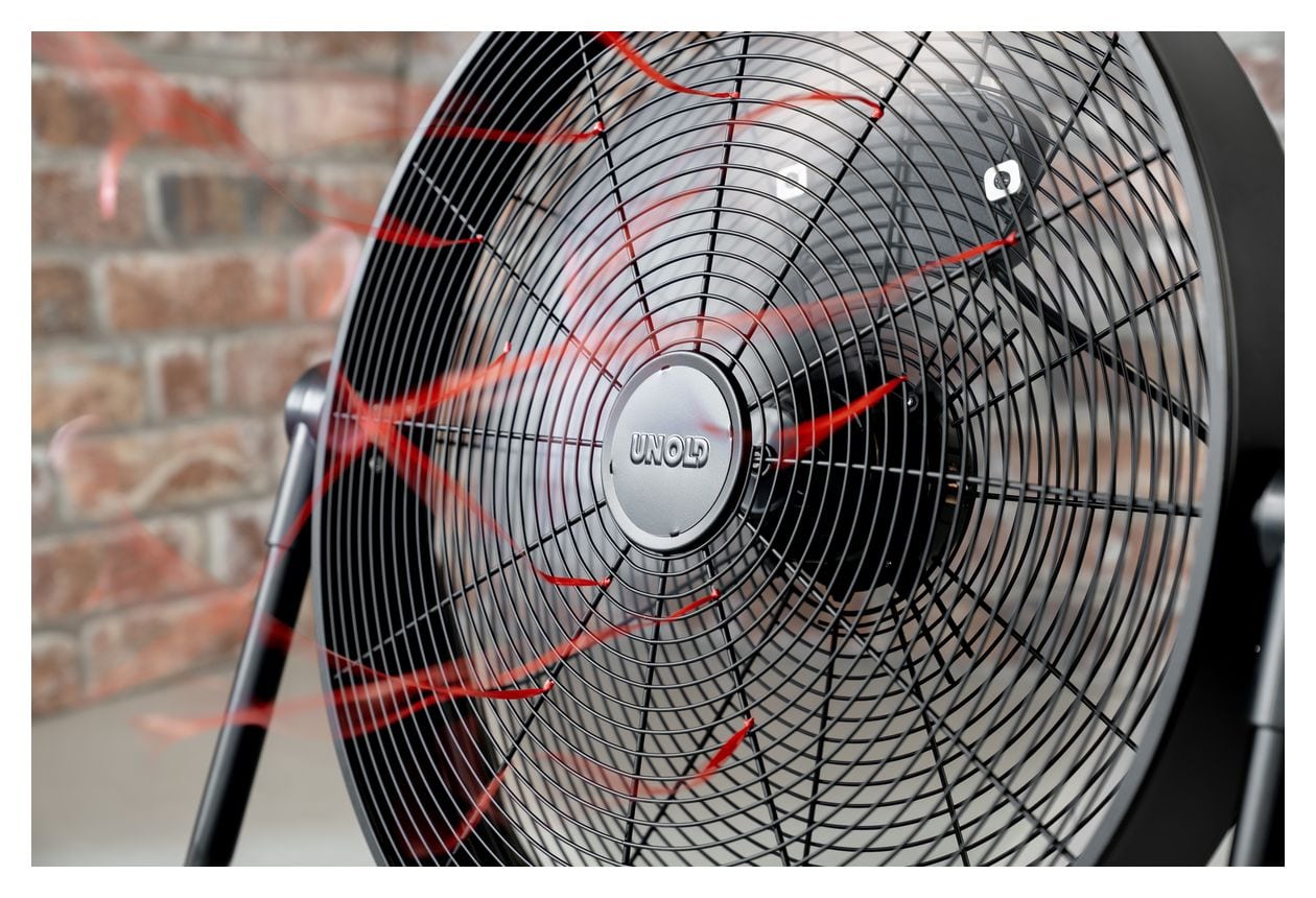 Windmaschine Black Steel Turmventilator Stand neigbar 41 dB  (Schwarz) 