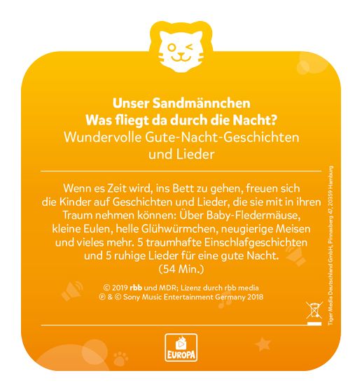 Unser Sandmännchen (16): Was fliegt da durch die Nacht 