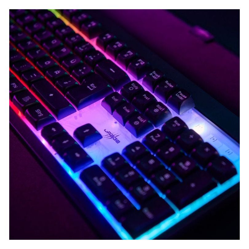 Exodus 215 Illuminated RGB-LED Gaming Tastatur USB  (Schwarz) 