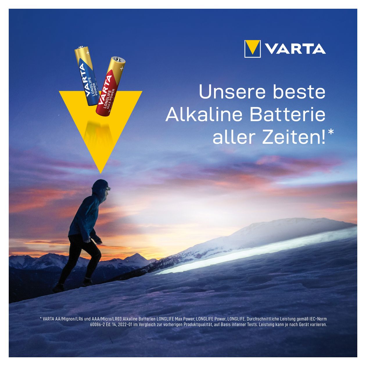 Longlife Max Power Batterie AAA Alkali 1,5 V 4 Stück  (Gold, Rot) 