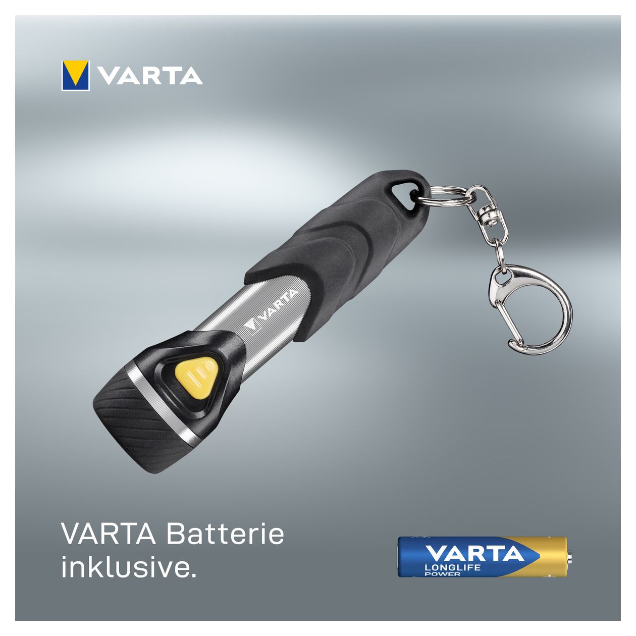 Taschenlampe LED inkl. 1x AAA Batterien, Day Light Key Chain, handliche Schlüsselleuchte, stoßfeste Taschenleuchte, Schlüsselanhänger ideal für Haushalt, Outdoor 