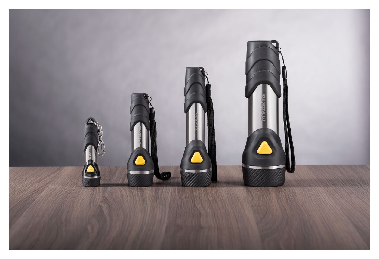 Taschenlampe mit 5 LEDs inkl. 1x AA Batterien, Day Light Multi LED F10 Leuchte, Taschenleuchte mit Anhänger, Lampe ideal für Haushalt, Angeln, Garage, Notfall, Stromausfall, Outdoor 