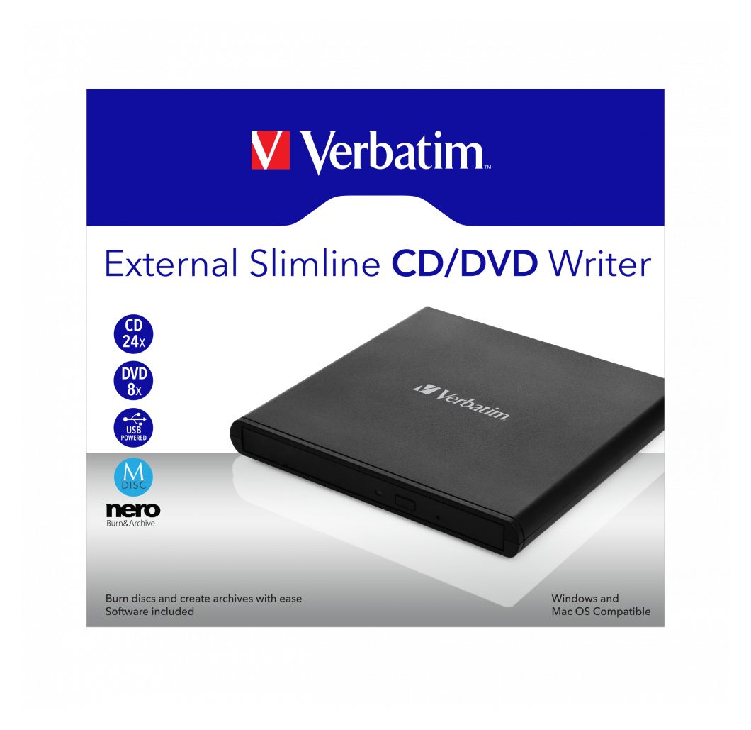 53504 Slimline externer CD/DVD Brenner 