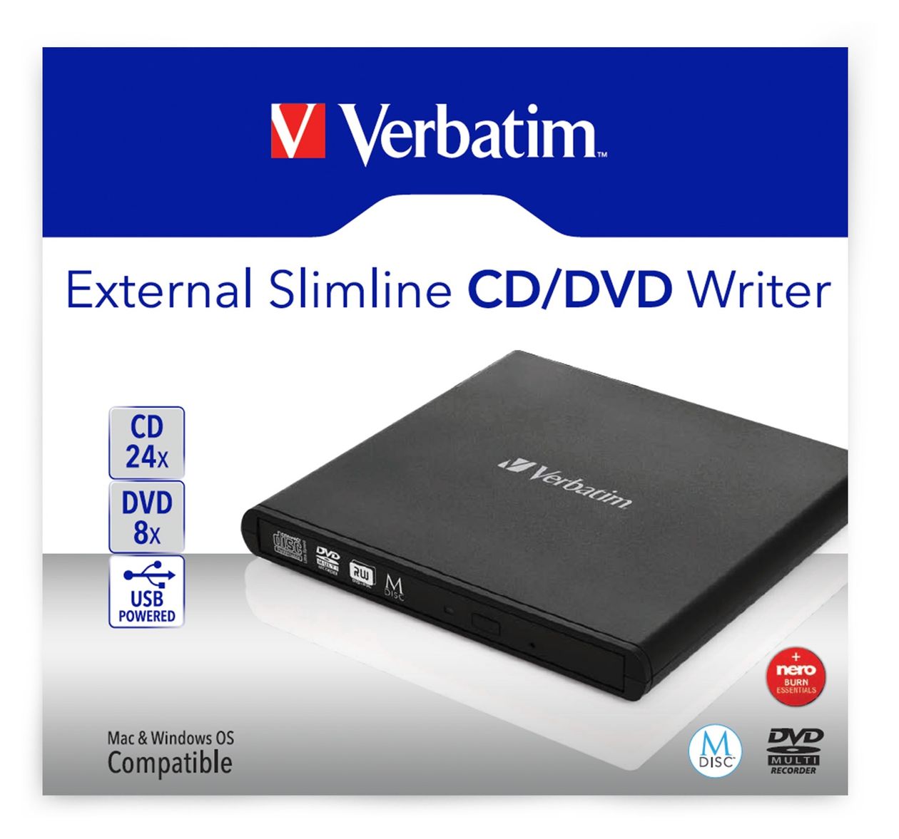 98938 Slimline externer CD/DVD Brenner 