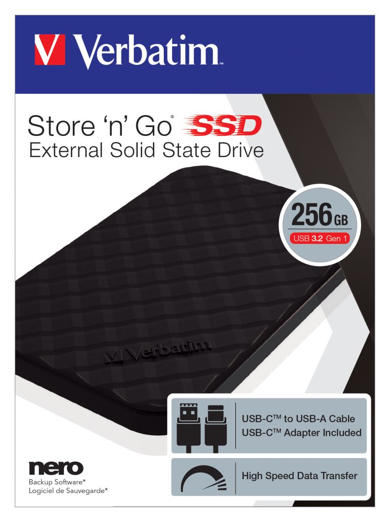 Store 'n' Go Portable 256 GB SSD  (Schwarz) 