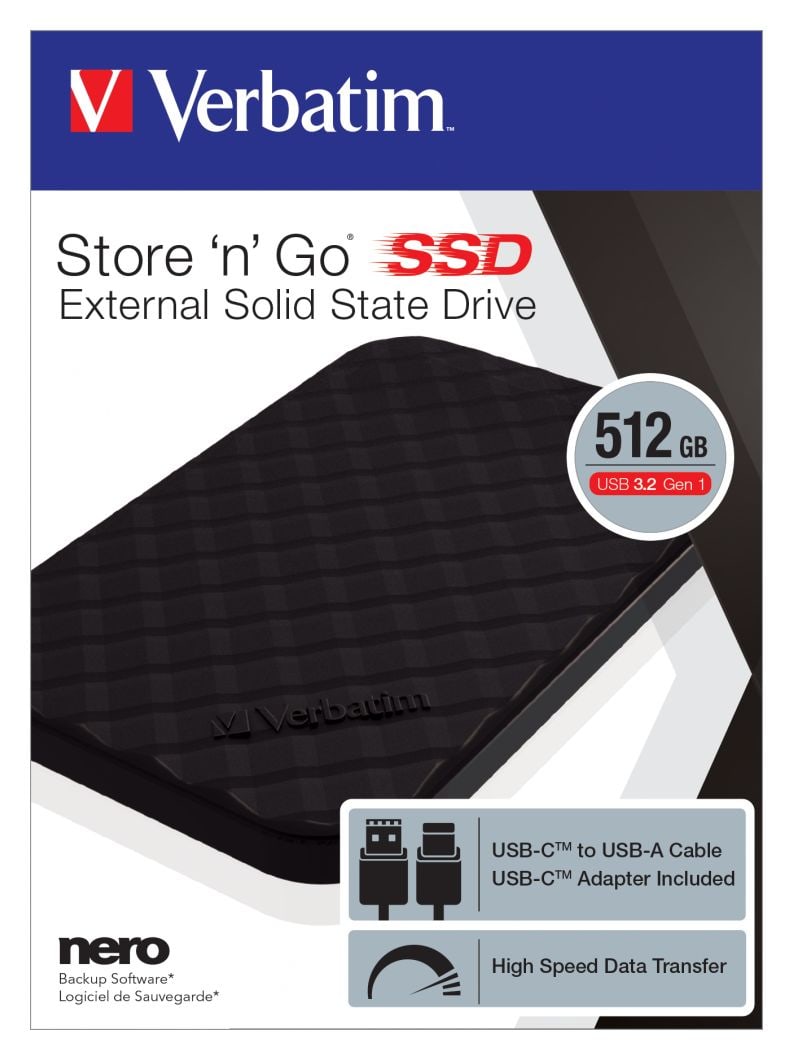 Store 'n' Go Portable 512 GB SSD  (Schwarz) 