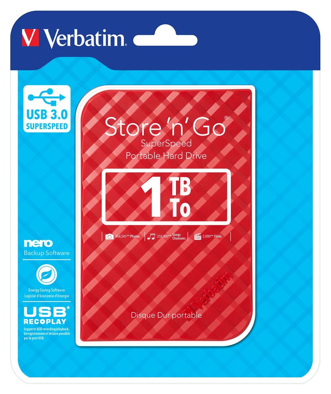 Store 'n' Go USB 3.0 1 TB externe Festplatte  (Rot) 