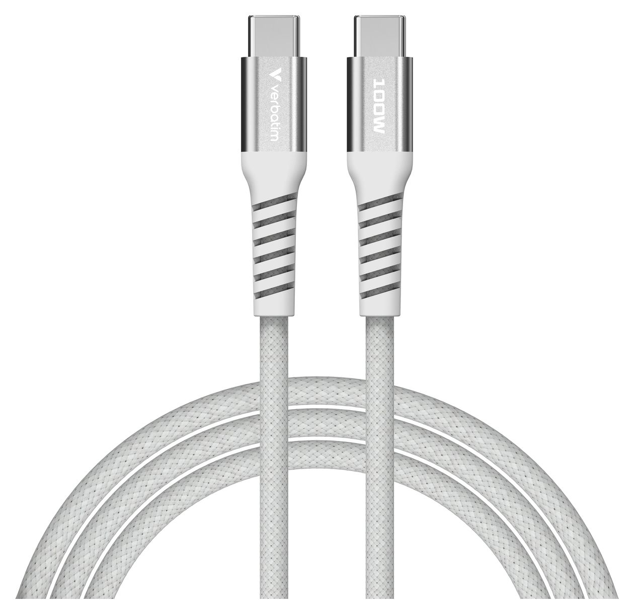 Sync & Charge Magnetic 480 Mbit/s Stecker Rundkabel USB C auf USB C bis 100 W 1,2 m  (Grau) 