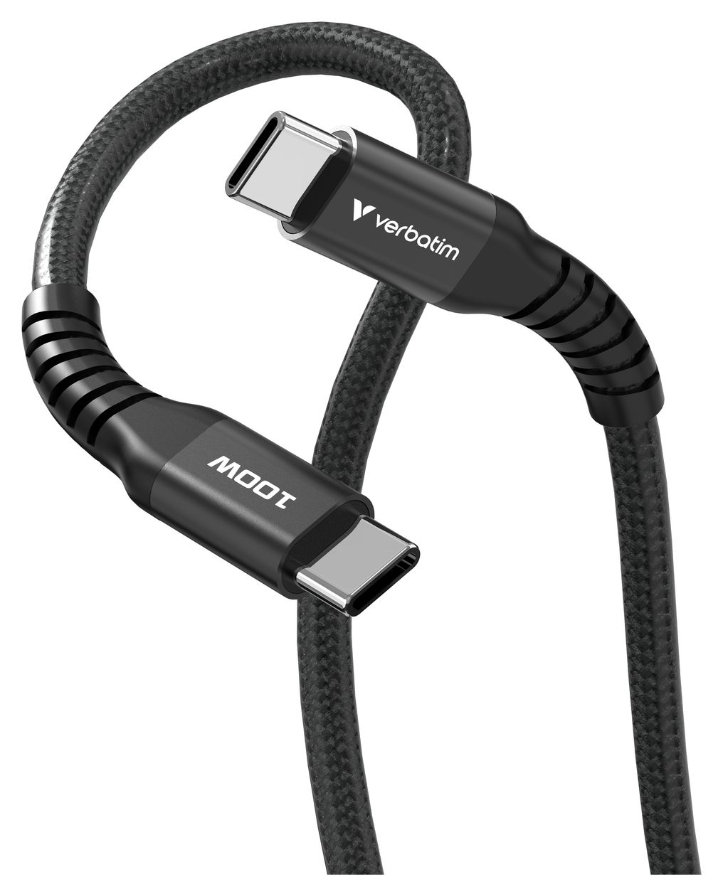 Sync & Charge Magnetic 480 Mbit/s Stecker Rundkabel USB C auf USB C bis 100 W 1,2 m  (Schwarz) 