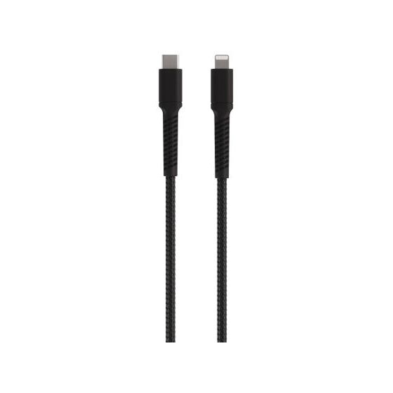 63642 Rundkabel USB C auf Lightning Männlich bis 30 W 2,5 m  (Schwarz) 