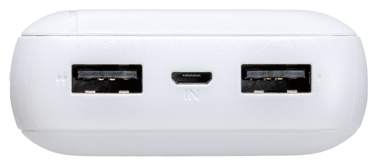 Fast Charge 10000 mAh Powerbank Micro-USB + USB Type-C  (Weiß) 
