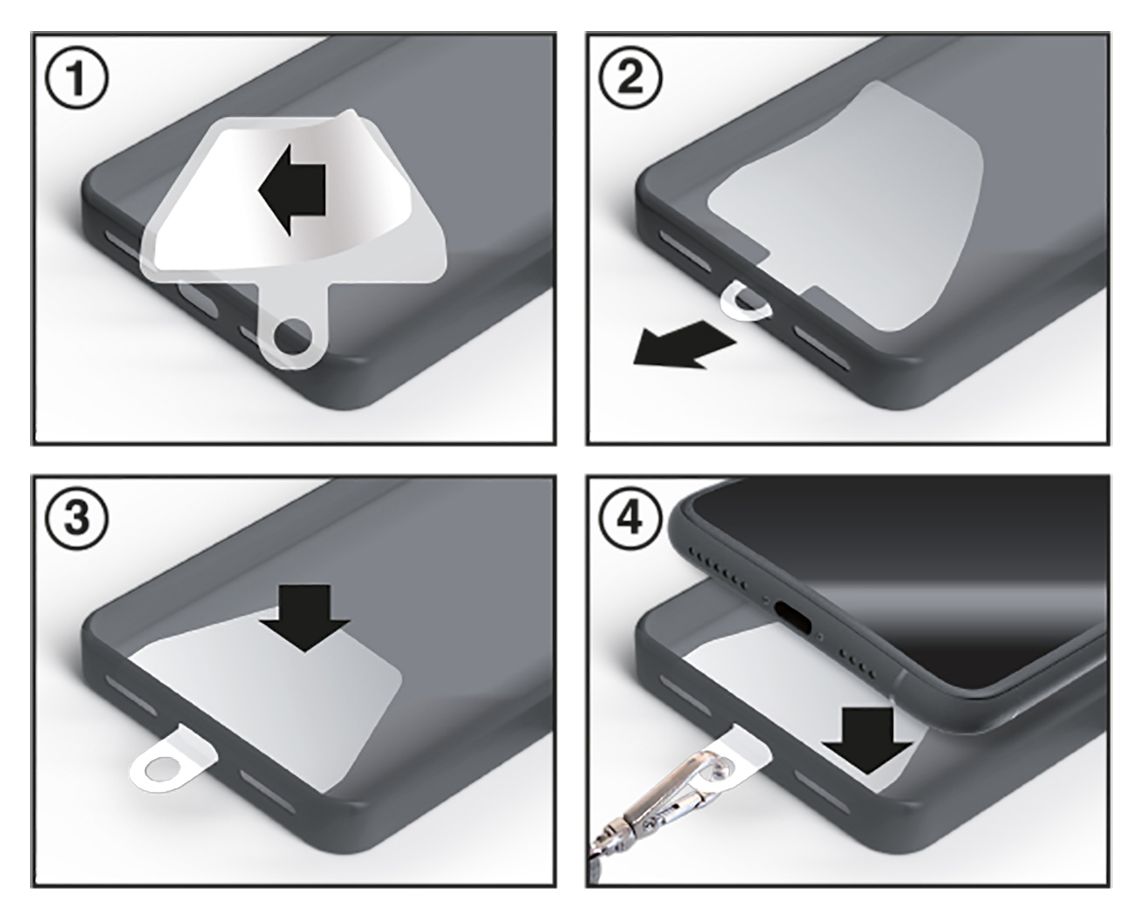 Handykette Umhängegurt  (Schwarz) 