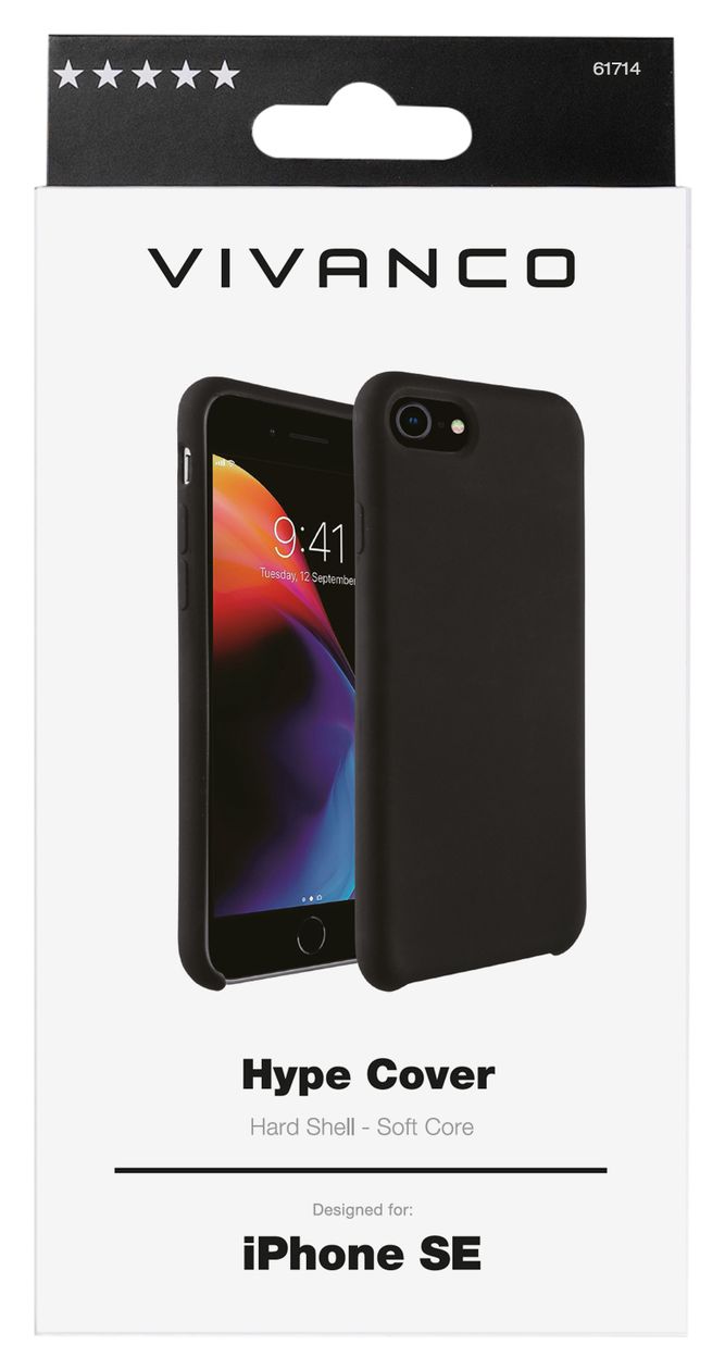 Hype Cover für Apple iPhone SE (2. Gen), iPhone 8, iPhone 7, iPhone 6s  (Schwarz) 