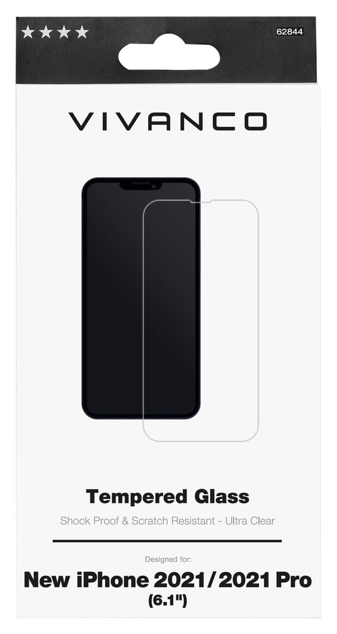 2D Klare Bildschirmschutzfolie gehärtetes Glas 9H für Apple iPhone 13, iPhone 13 Pro 