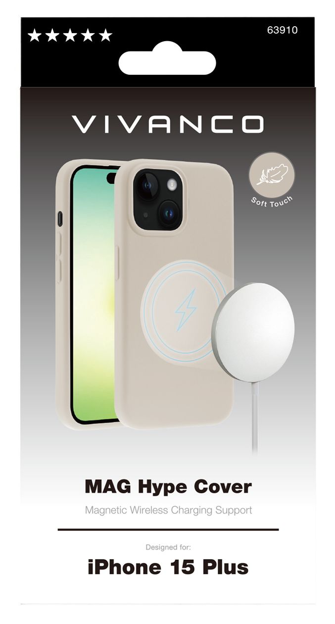 Mag Hype Cover für Apple iPhone 15 Plus  (Beige) 